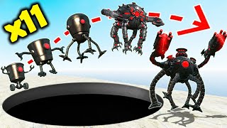 Who Has The Longest Jump In Omnidroid Robot ? Garrys Mod Test