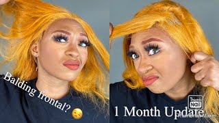 1 MONTH ON ARABELLA 613 BRAZILIAN STRAIGHT 13X4 FRONTAL WIG