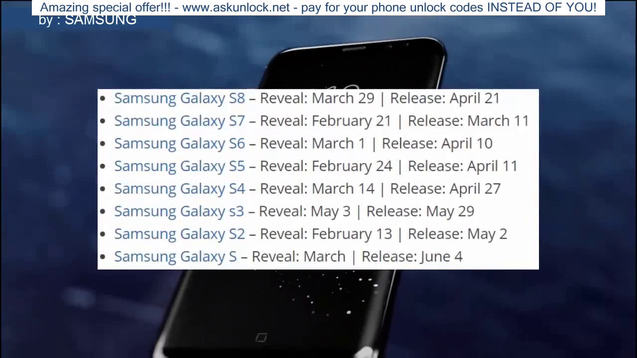 Samsung Galaxy S9 Official Release date !