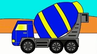 Das Malbuch - Betonmischer -  Tolle Videos für Kinder screenshot 3