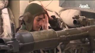 فتيات مقاتلات في جيش النظام في حي جوبر
