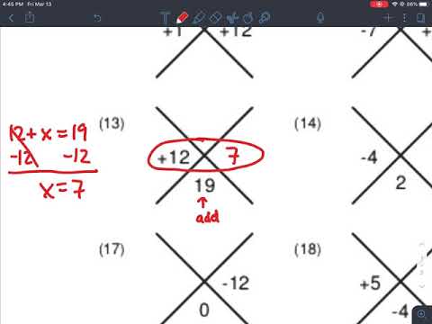 Algebra 1 - Diamond Problems