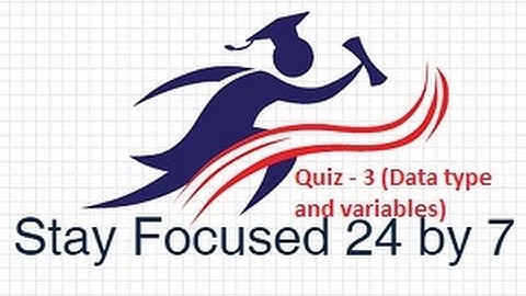 Online Quiz on C || Data type and variables ||programming tutor||Stay focussed ||quiz 3