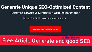 How to free unique article generator and SEO  2022 in Bengali