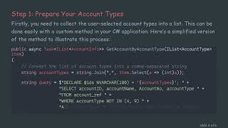 Dynamic SQL Queries: Crafting Flexible Queries for User-Specific Account Retrieval