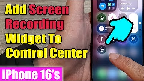 🎥 How to Add Screen Recording to Control Center on iPhone 16/16 Pro Max & iOS 18