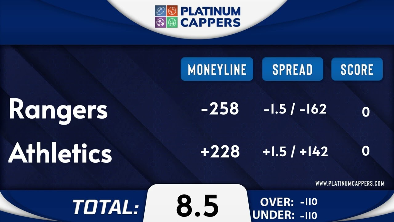 Texas Rangers vs Oakland Athletics 8/9/2023 FREE MLB Betting Tips, Picks and Predictions for Today