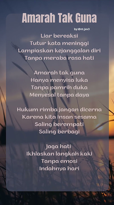 Amarah Tak Guna, Puisi Kehidupan #puisikata #puisi #puisikehidupan