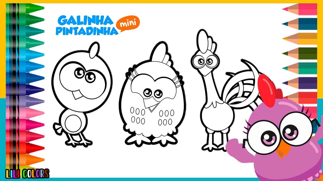 Turma da galinha pintadinha, Desenho da galinha pintadinha, Páginas para  colorir