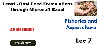 Least Cost Feed Formulation using Microsoft Excel | Feeding Pakistan BS MS