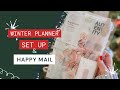WINTER PLANNER SET UP // Half Letter Planner // Christmas Dashboards