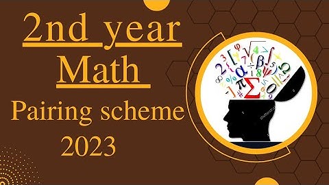 2nd year math pairing scheme 2023 | paper scheme 12th class 2023
