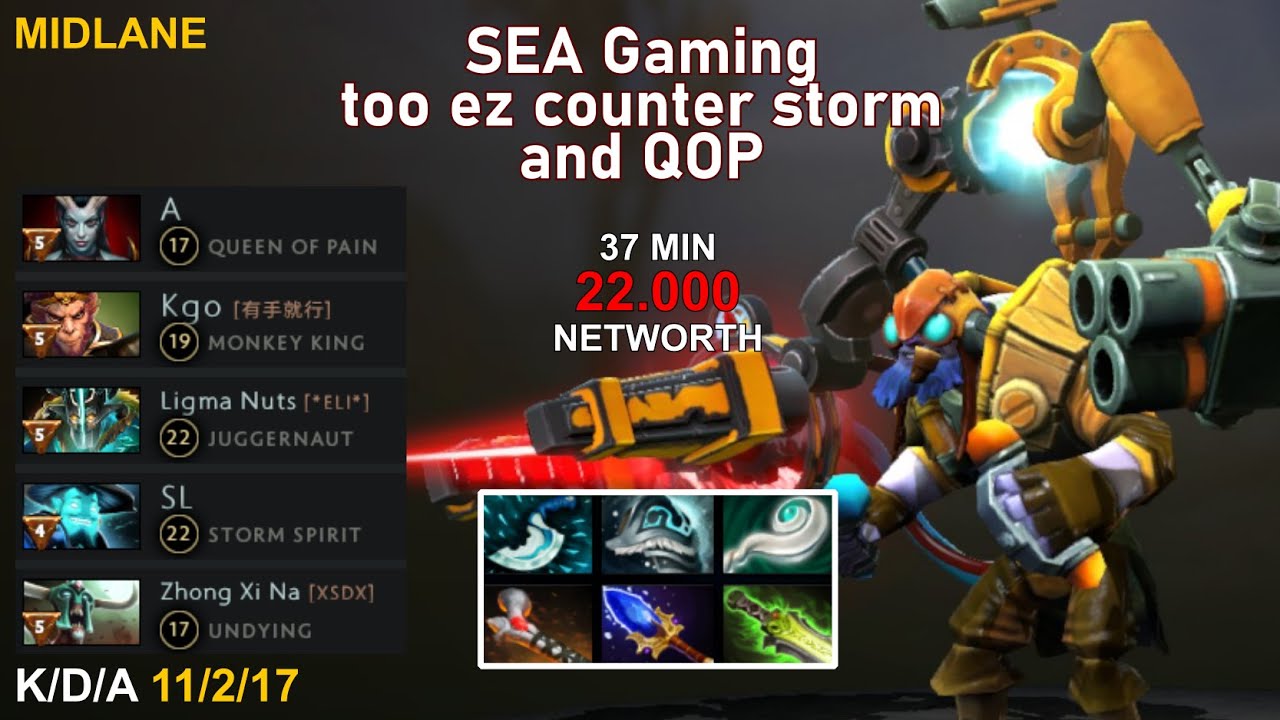 Rare tinker master in SEA. 1k gold make it strong early K/D/A 11/2/17 (Dota 2 Tinker Gameplay - 33)