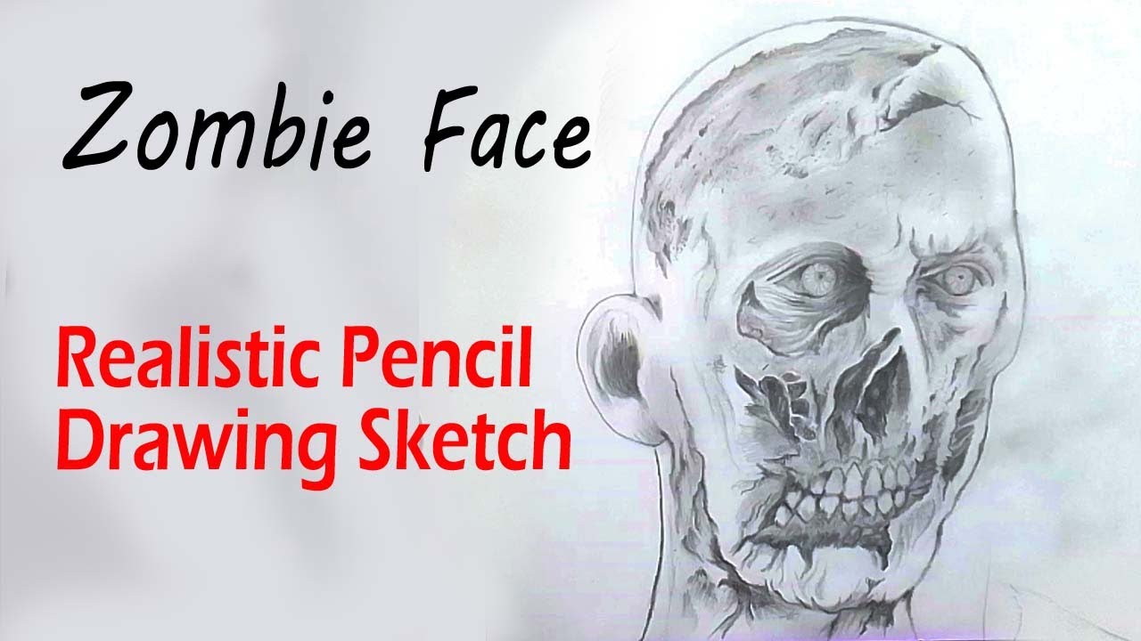 How to Draw a Zombie Face | Realistic Pencil Sketch