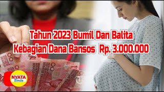 Tahun 2023 Bumil Dan Balita Kebagian Dana Bansos  Rp. 3.000.000
