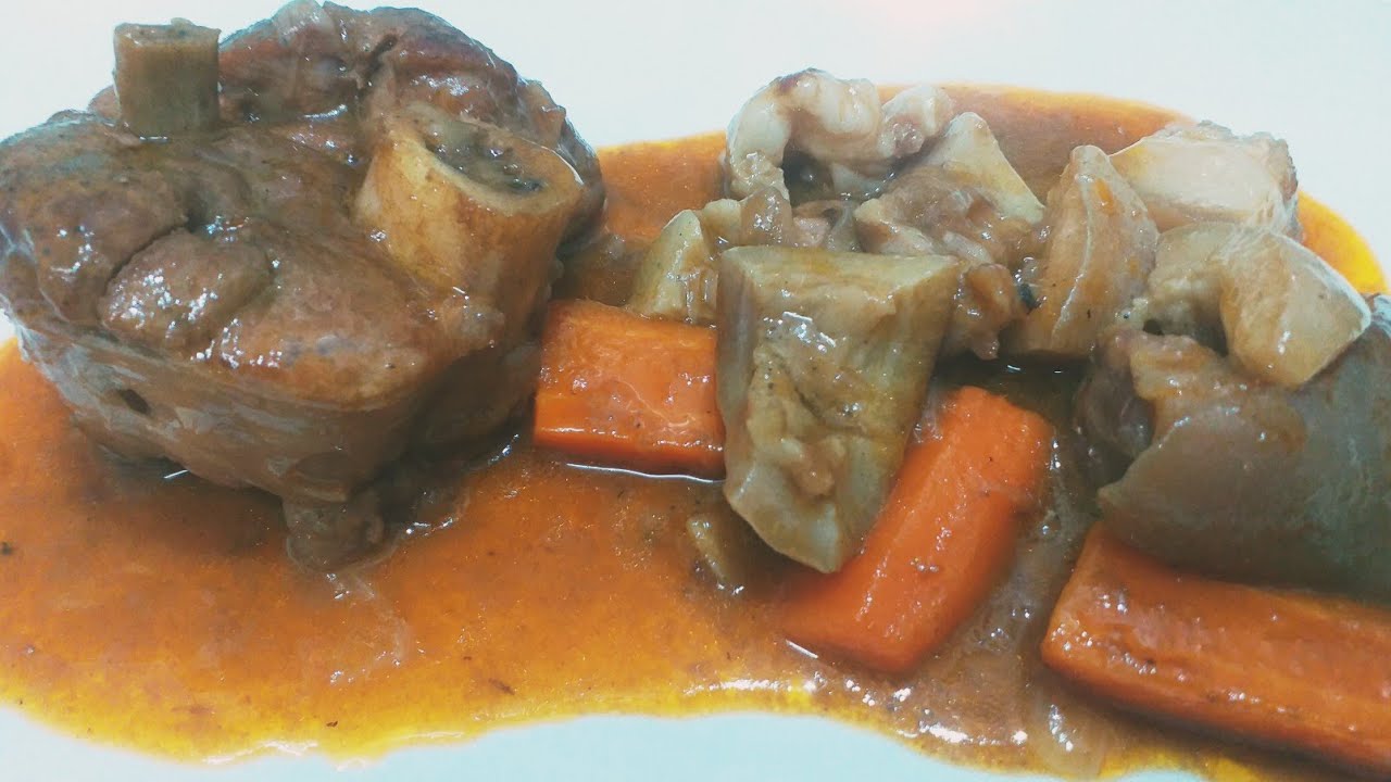 Codillo y careta de cerdo a fuego lento - Codillo y careta de cerdo ...