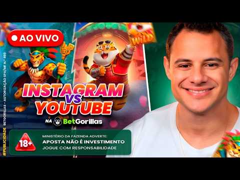 YOUTUBE VS INSTAGRAM NOS SLOTS BETGORILLAS | AO VIVO 🔴