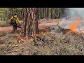 La Grande Hotshot using drip torch