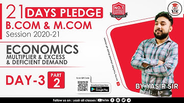 Day-3(#Part-2) B.com | M.com | AMU ENTRANCE 20-21 | ECONOMICS  | Income Determination & Multiplier