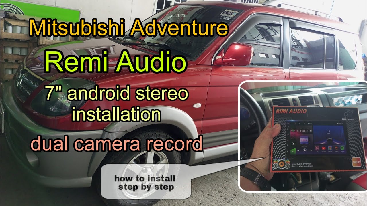 Mitsubishi Adventure | Rimi Audio dual camera record installation (how to install) step by step