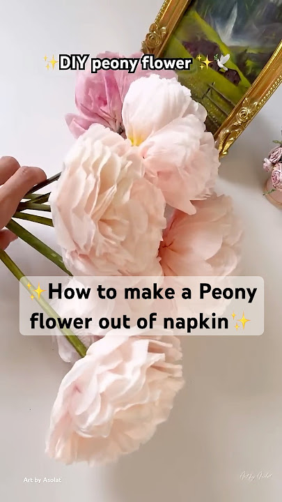 DIY Easy Paper Towel peonies | How to make peony Flower