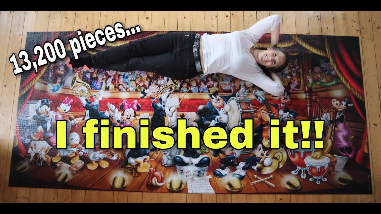 I FINISHED my 13,200 piece puzzle! The Disney Orchestra by Clementoni