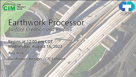 Earthwork Processor - Surfaces and Profiles