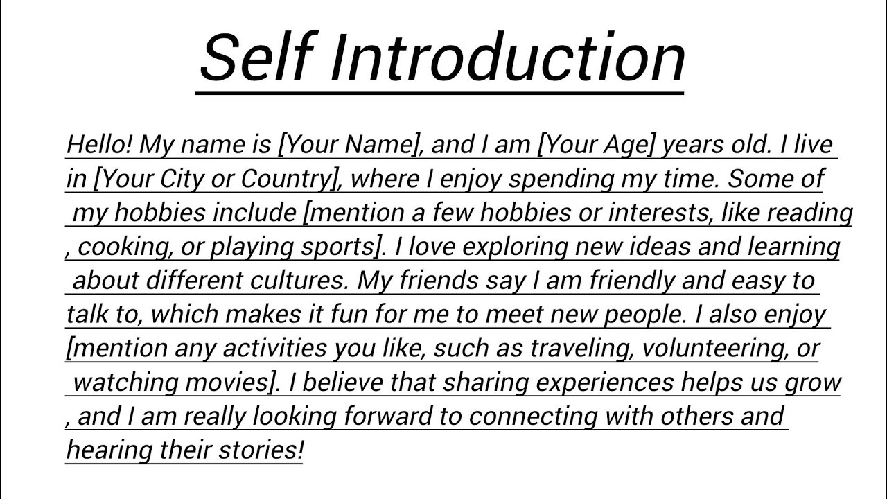 Self introduction in English ||| How to introduce yourself in interview ...