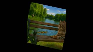 Four Seasons, One Bench, One Cat #shorts #cat #violin