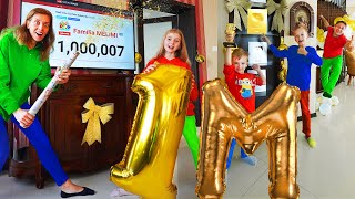 🥳 PETRECERE la un MILION de ABONAȚI 🎉 1.000.000 pe canalul Familia MELIMI  🎂