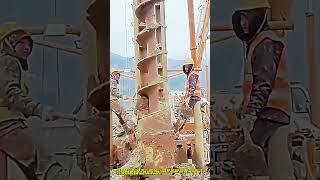 천공기 스크루 청소하는 방법 #worker #process #civilengineering #machinery #site
