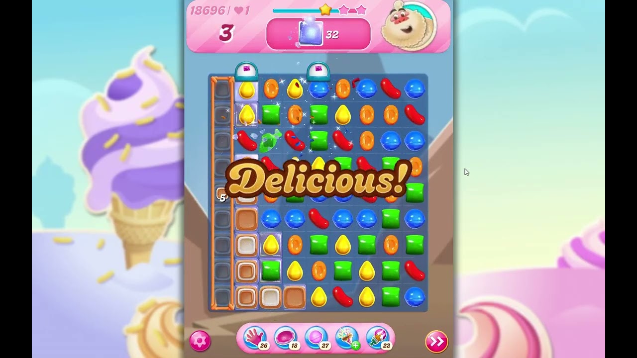 Candy Crush Saga Level 18696 - YouTube