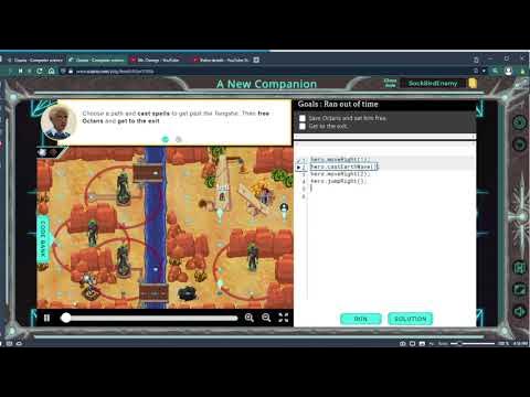 Ozaria - Javascript - Chapter 3 - Module 1 - A New Companion - YouTube