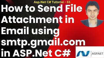 How to Send File Attachment in Email using smtp.gmail.com in ASP.Net C# #aspdotnet #aspdotnetcore