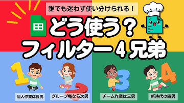 【フィルター問題 解決】スプレッドシートのフィルタ４兄弟を徹底解説