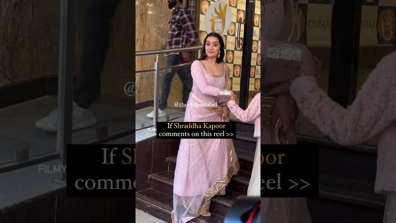 SHRADDHA KAPOOR PINK VISCOSE CHIKANKARI ANARKALI SET WITH DUPATTA 