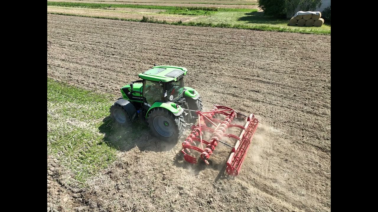 Deutz Fahr 6115C w akcji, talerzowanie broną talerzową Batyra 3,5m