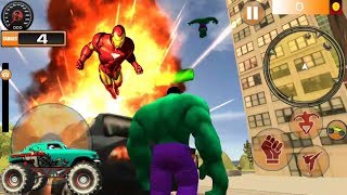 ► Monster Hero Battle For Hulk & Ironman - Super Monster Hero City Games - Hulk Transforming Truck screenshot 5