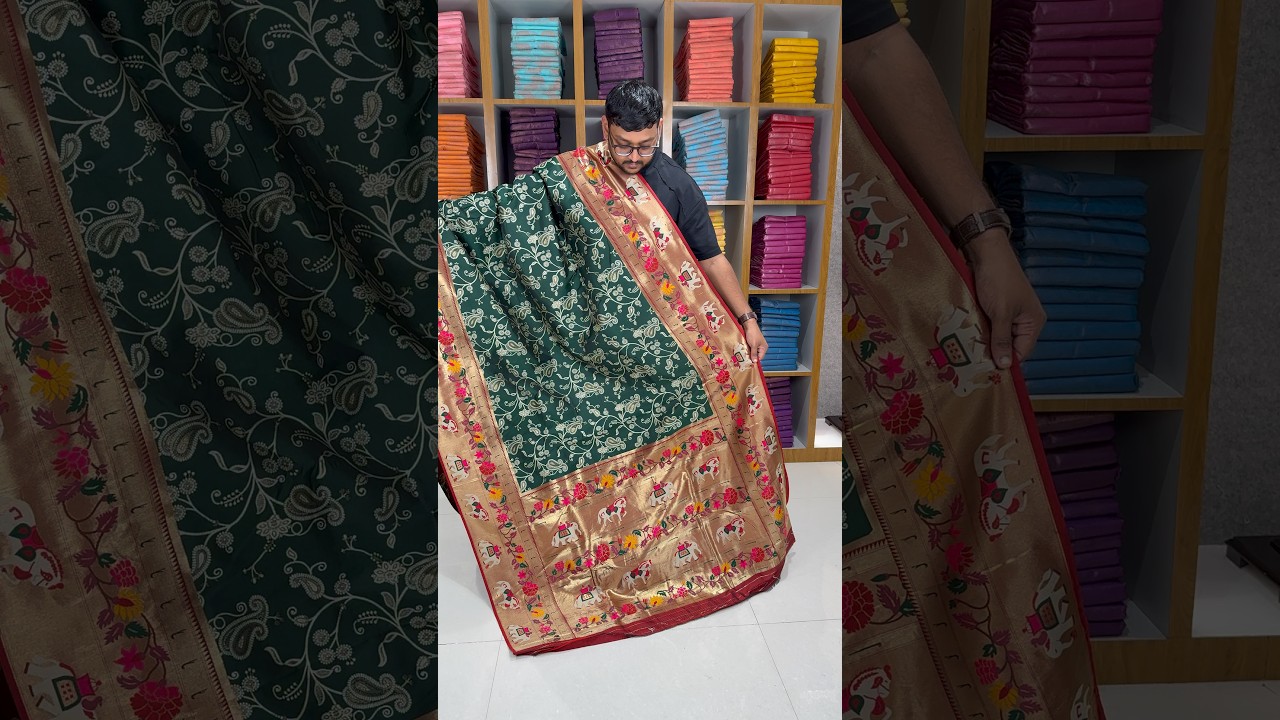 Lucknowi Paithani and Patola Fusion Saree