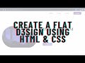 Flat Design Animation using HTML and CSS