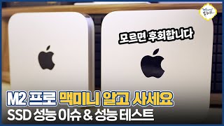 M2 맥미니 기본형 vs M2 Pro 맥미니 고급형 차이점 비교! SSD 속도 저하 이슈부터 성능 테스트까지