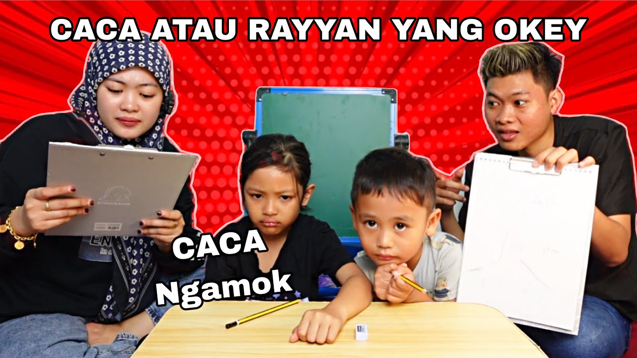 ITA SEBUT CACA DAN RAYYAN KENE TULIS DAN LUKIS 😂‼️
