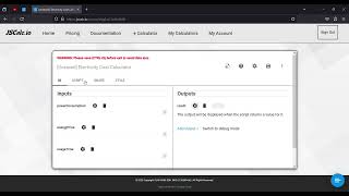 JSCalc Electricity Cost Calculator Demo - How To Create Custom Electricity Cost Calculator screenshot 1