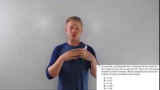 ACT Math:  How to Solve Algabraic Inequalities