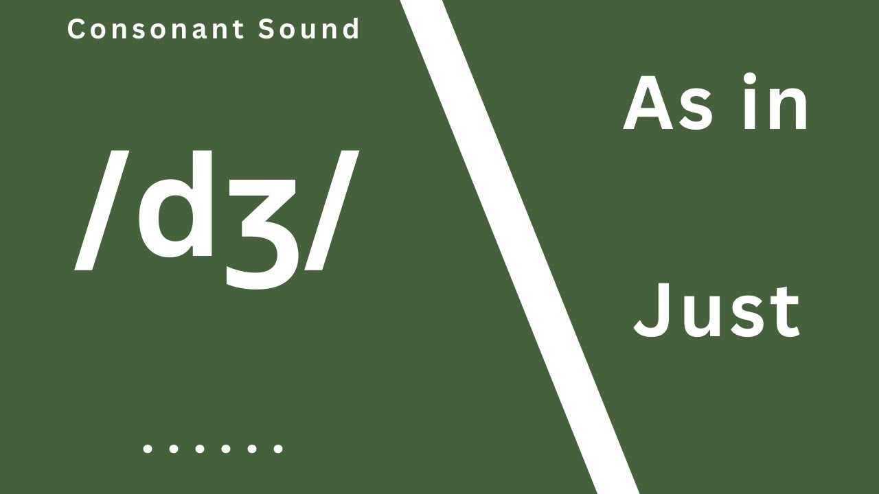 Consonant Sound/dʒ/ as in ‘ John’ - American Sound - YouTube