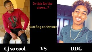 CJ SO COOL & DDG BEEFING ON TWITTER!!! Youtubers... What's going on???