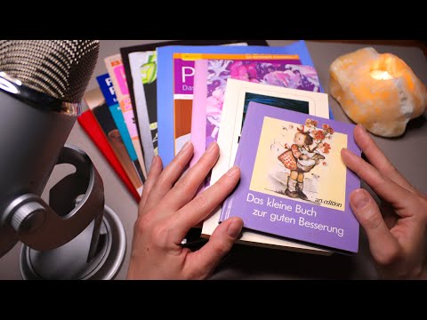 ASMR BÜCHER FÜR DEINE ENTSPANNUNG 📕📙📗📘(Seitenblättern, Tapping, Tracing, Vorlesen) ❤️ Geflüstert