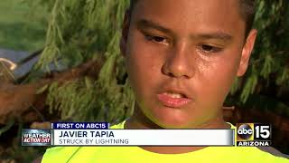 El Mirage teen struck by lightning speaks out