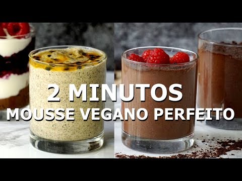 fácil e saudável / mousse vegano de chocolate e maracujá / sobremesa vegana