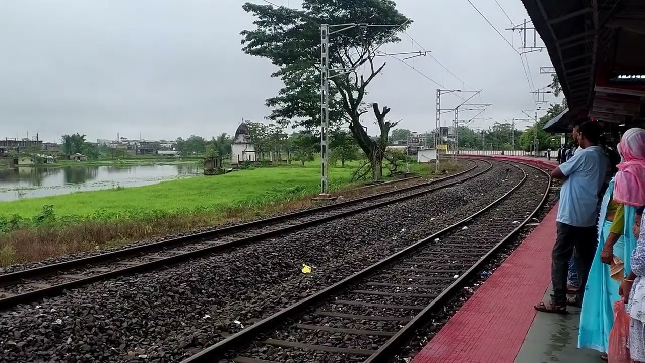 Beautiful Sibsagar Town Railway station with SLGR-DBRG PASSENGER Arrival  NFR ZONE.